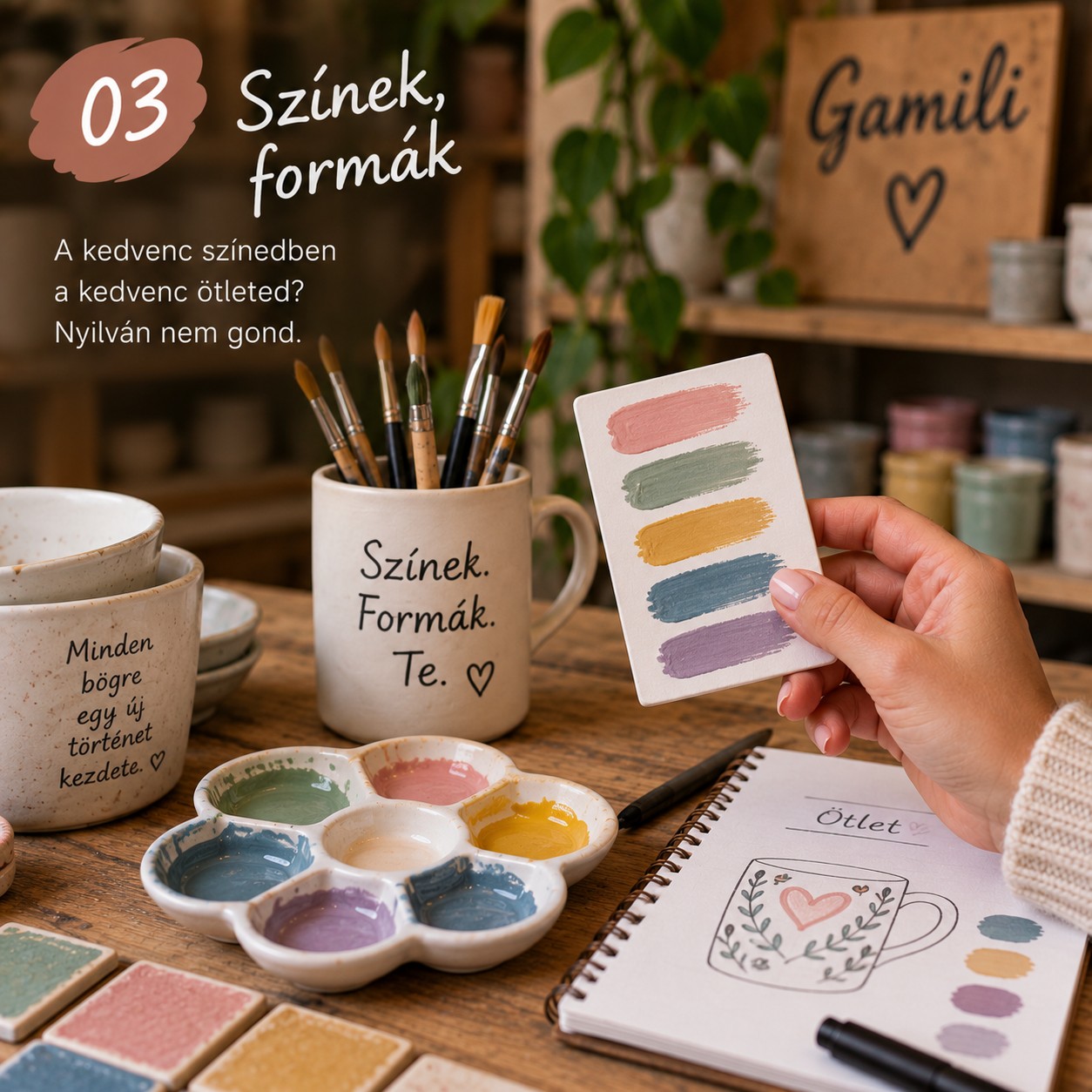 Színek és formák kiválasztása egyedi kerámiához